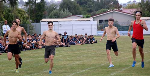 Running at athletics day 2020 Napier boys high school